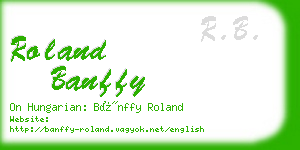 roland banffy business card